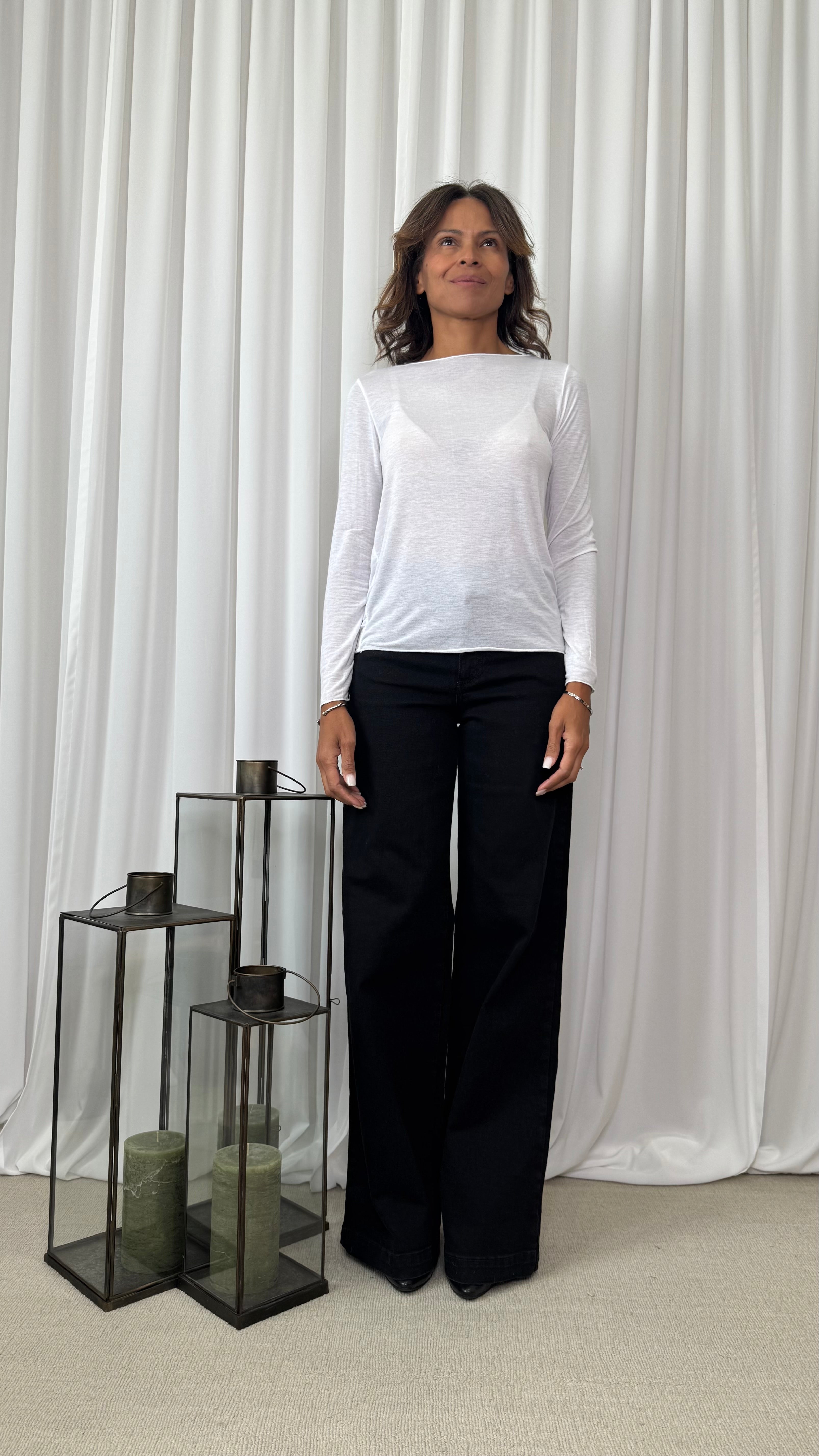 CASHMERE BLEND UNDERJACKET SWEATER