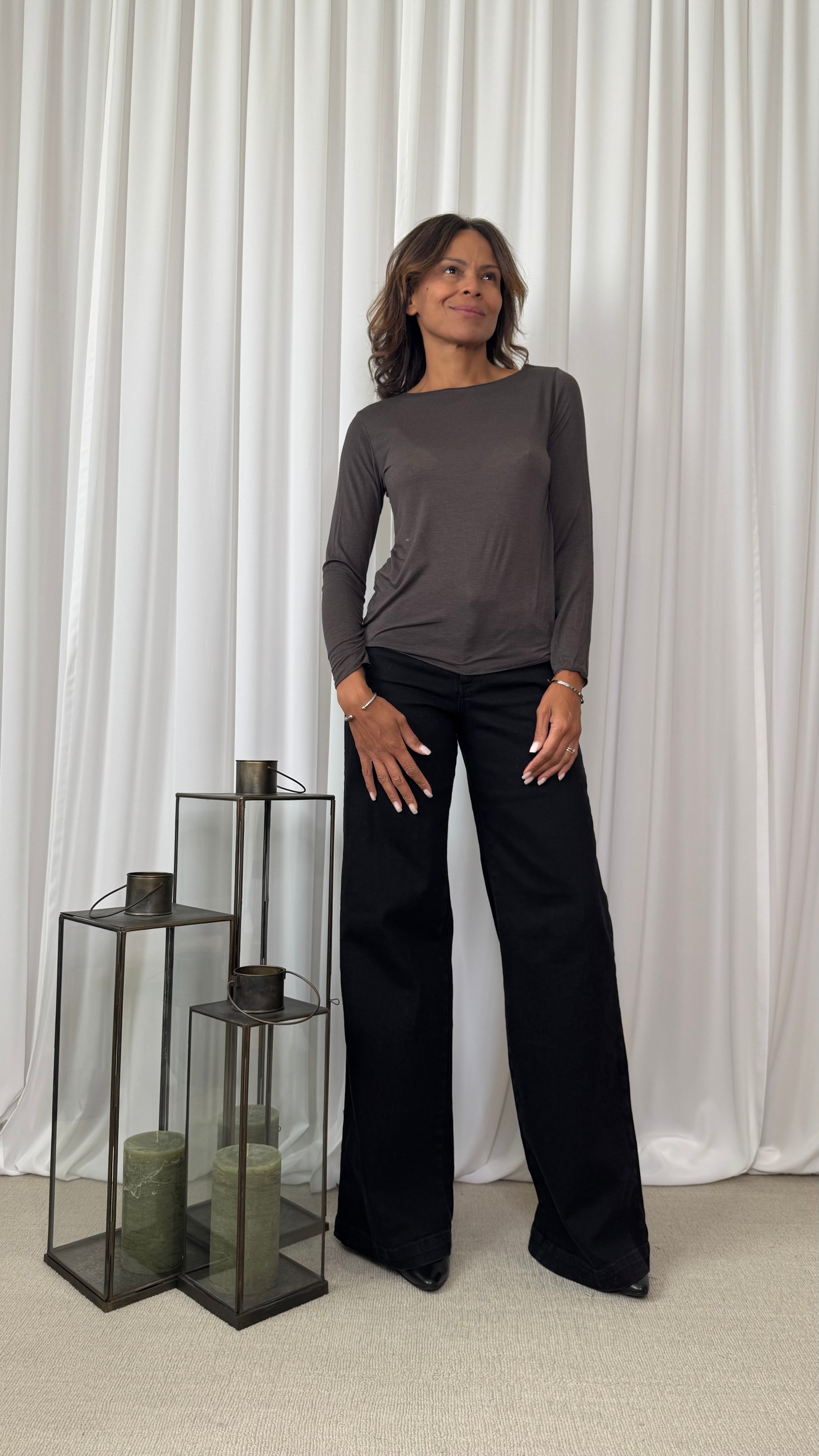 CASHMERE BLEND UNDERJACKET SWEATER