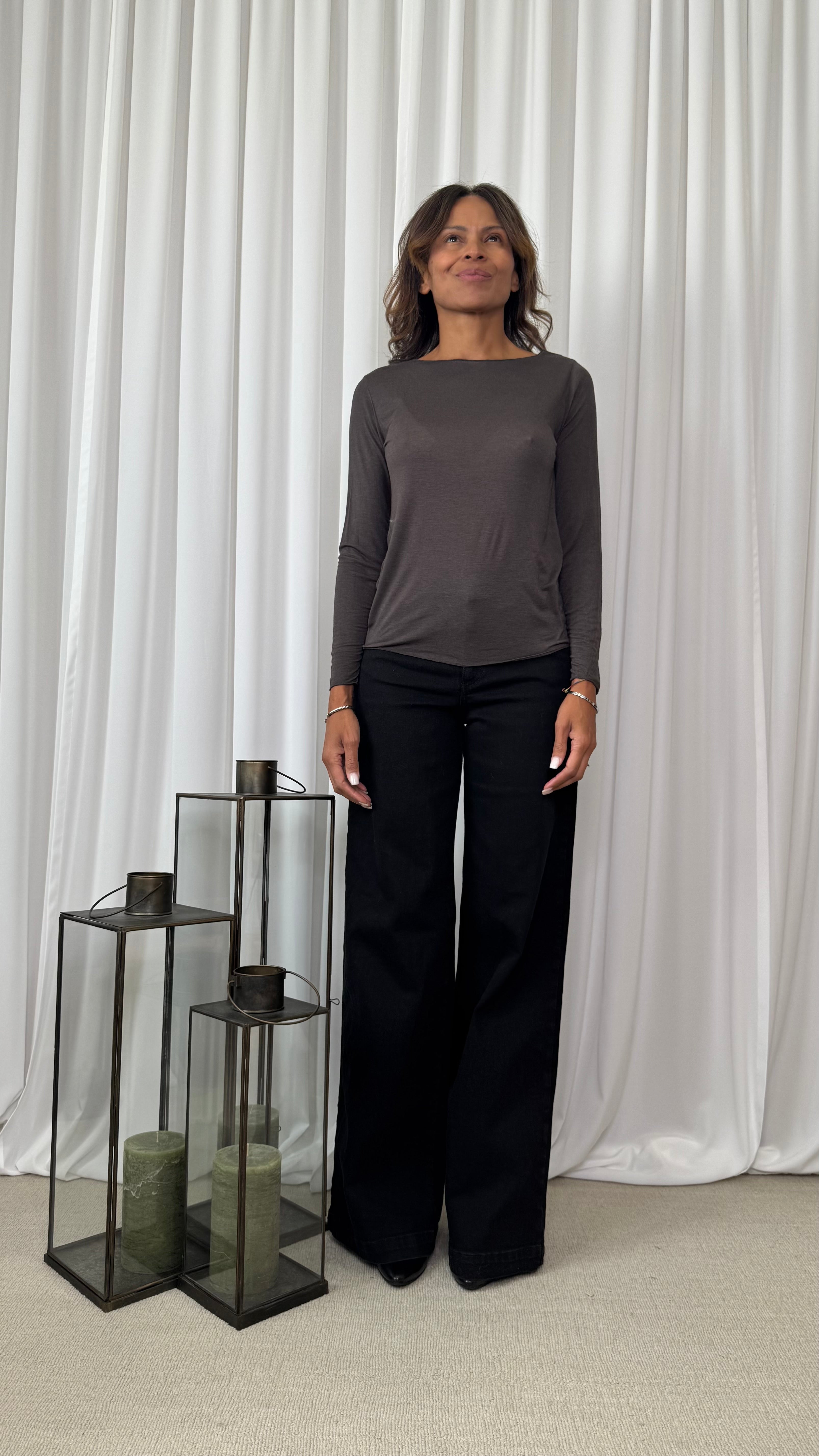 CASHMERE BLEND UNDERJACKET SWEATER