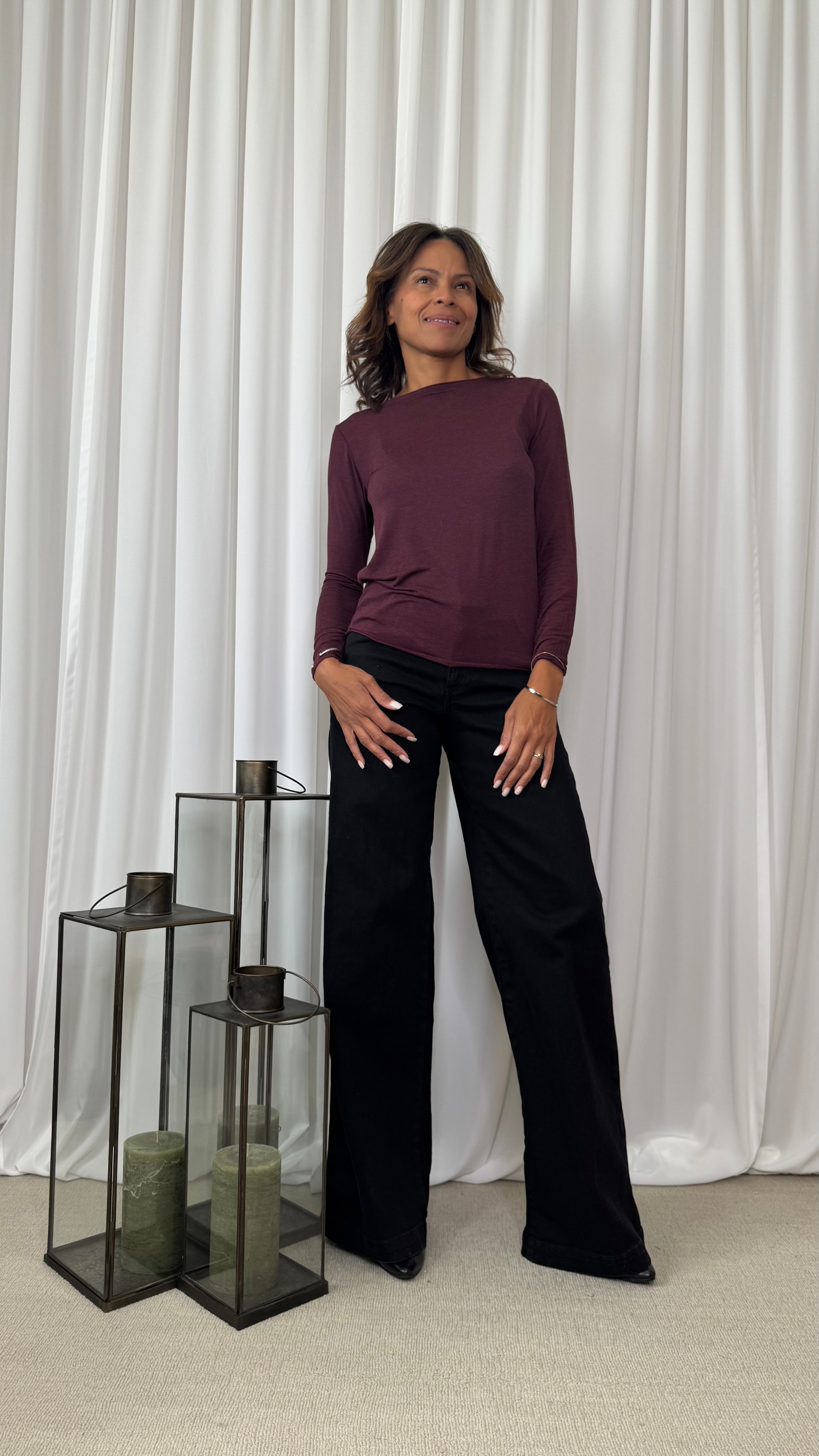 CASHMERE BLEND UNDERJACKET SWEATER