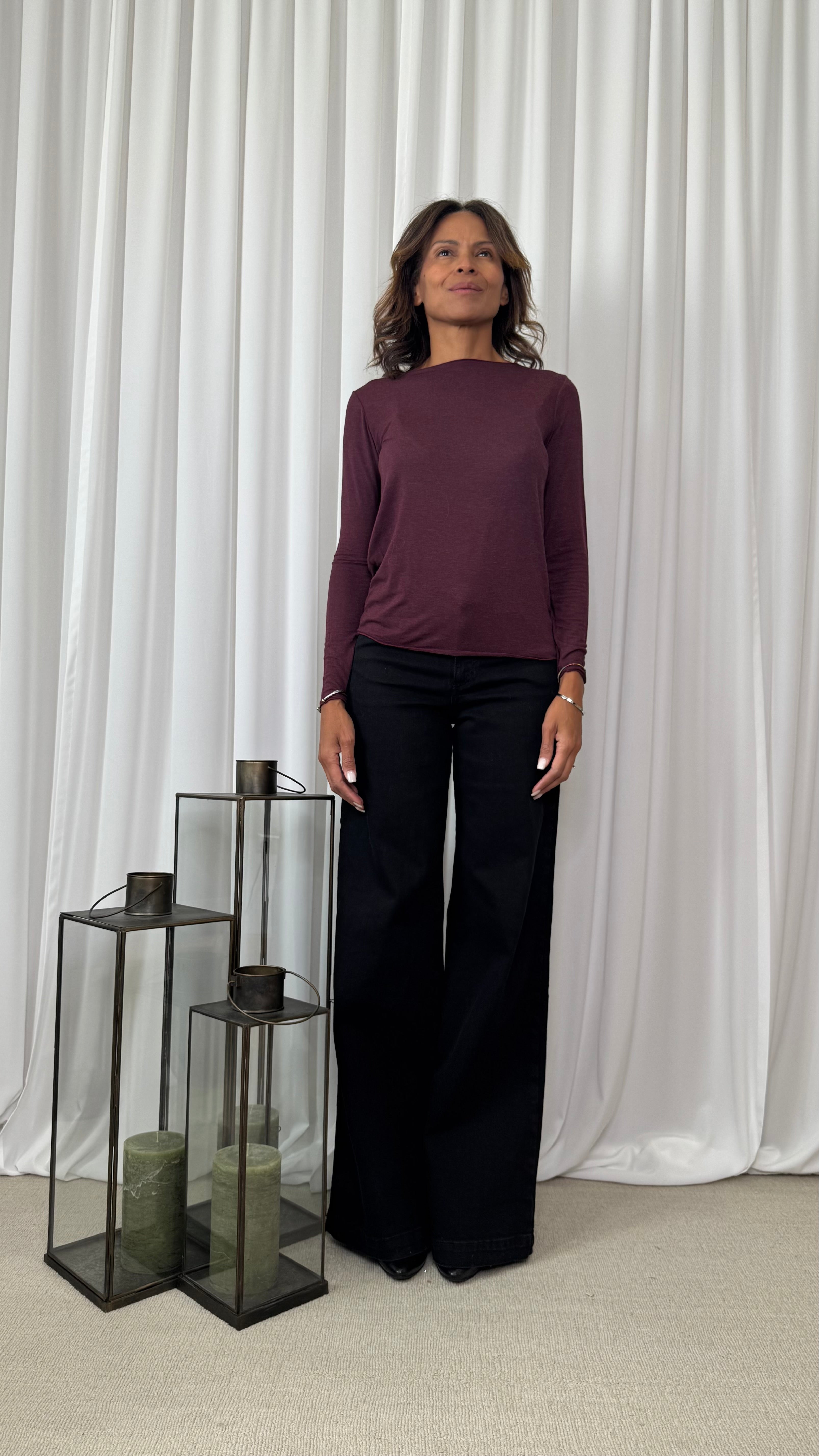 CASHMERE BLEND UNDERJACKET SWEATER