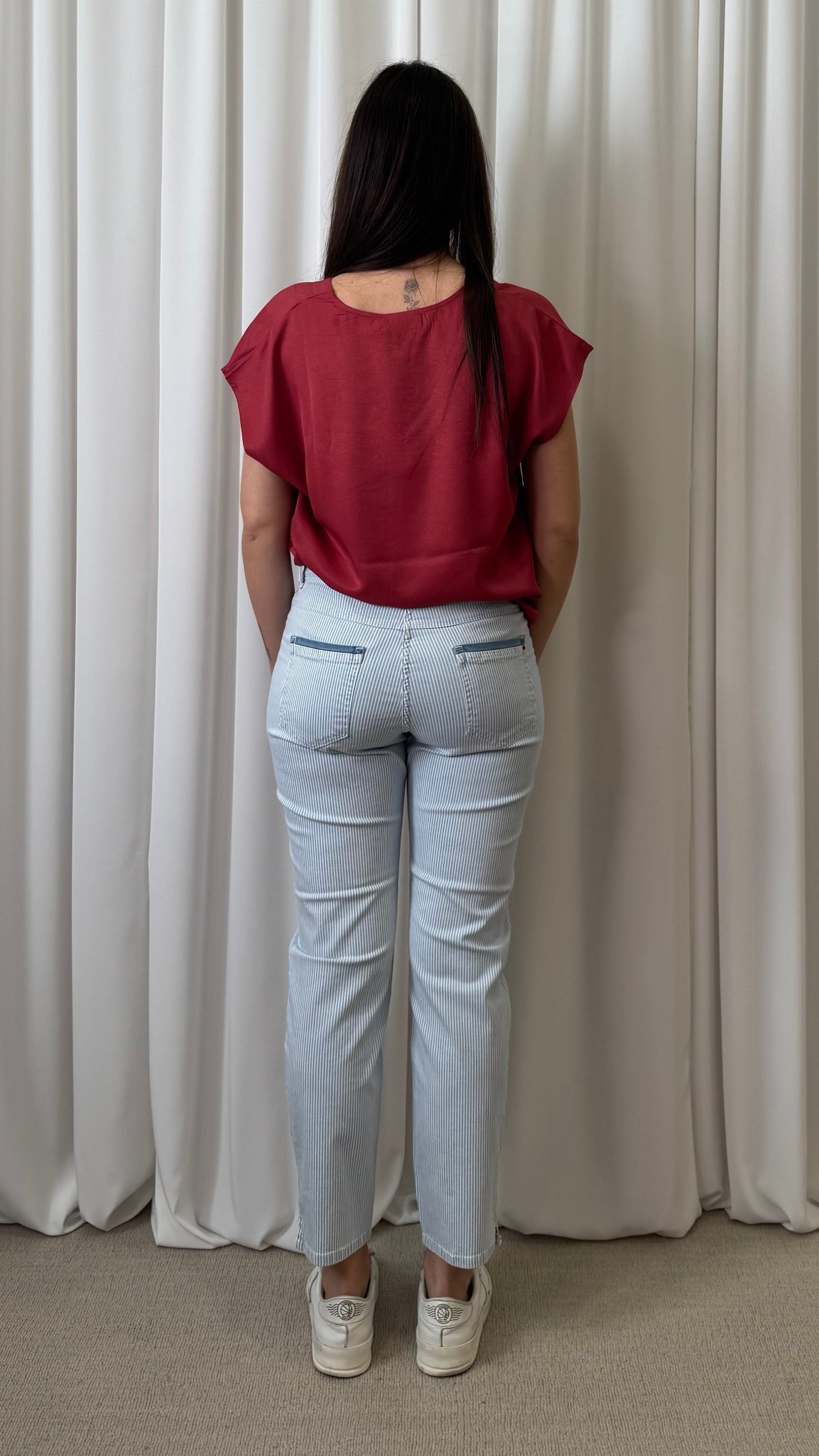PANTALONE RIGHE CON SPACCHETTO