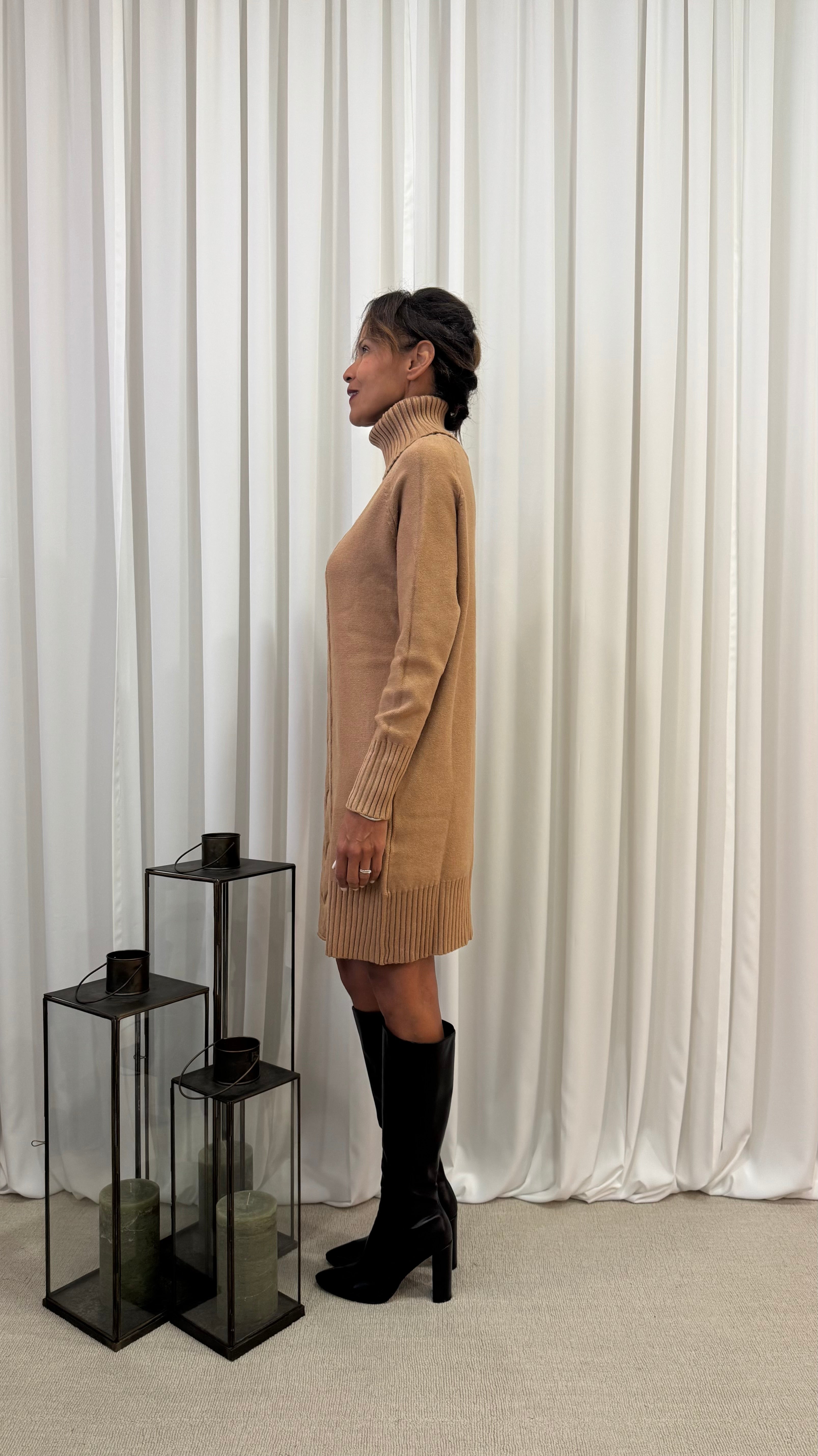 ABITO VISCOSA CON TRECCIA CENTRALE