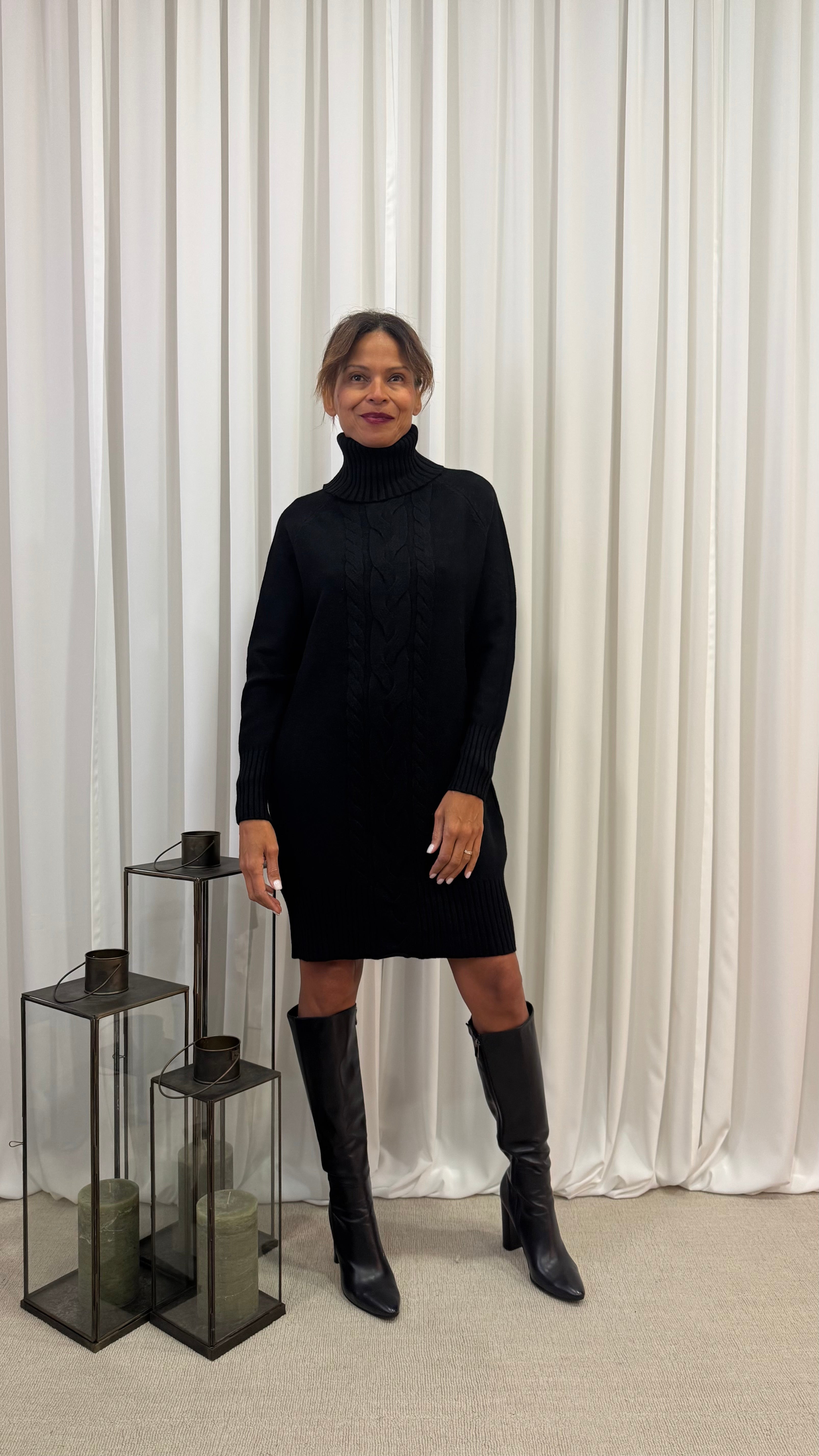 ABITO VISCOSA CON TRECCIA CENTRALE