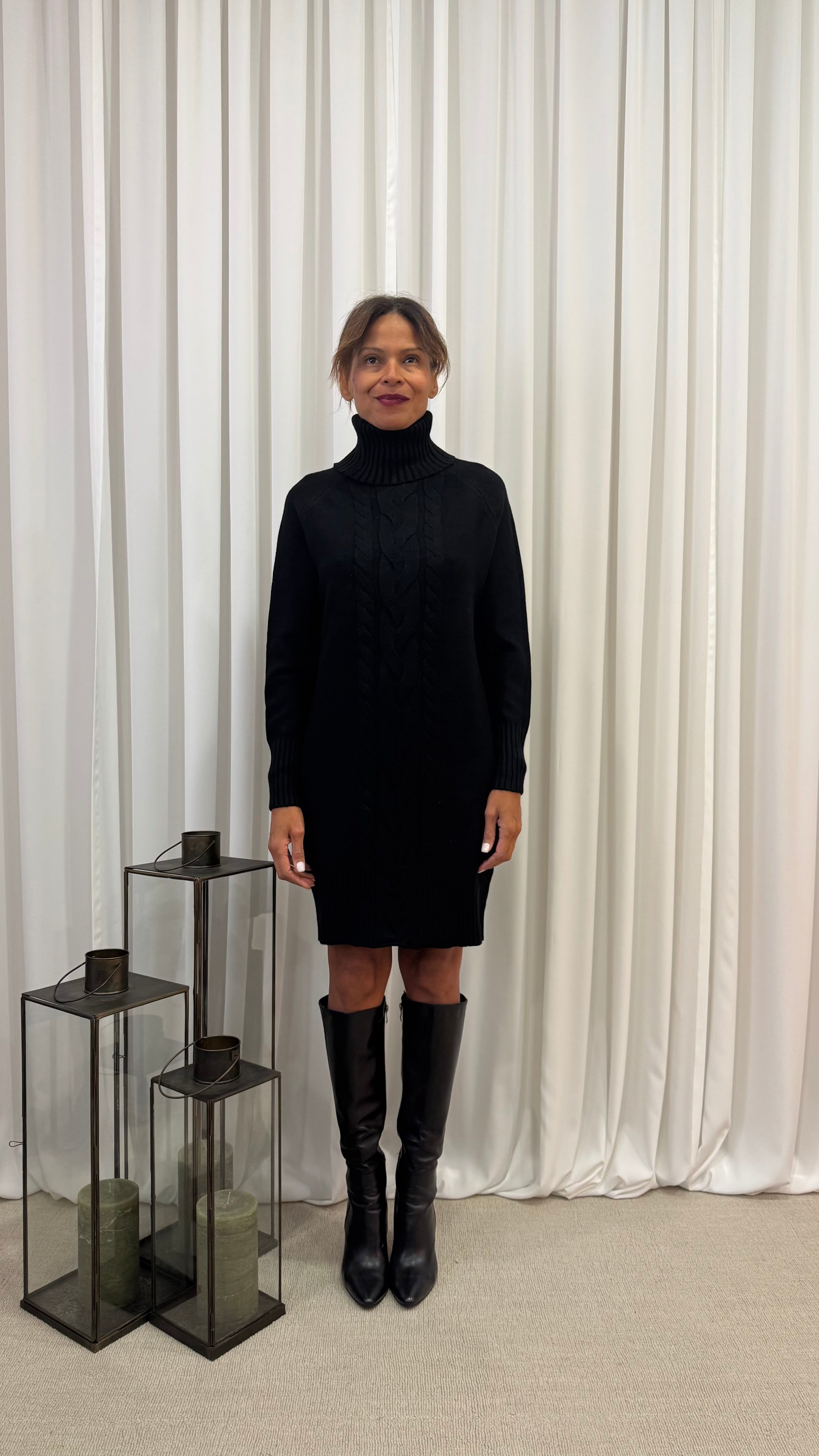 ABITO VISCOSA CON TRECCIA CENTRALE