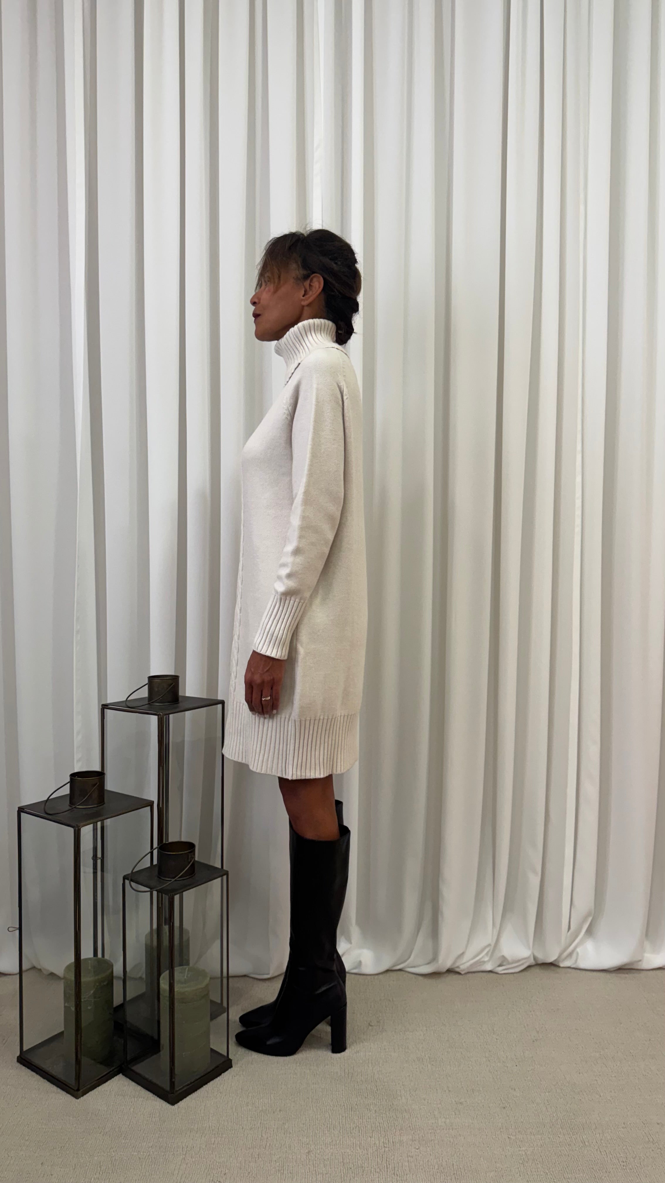 ABITO VISCOSA CON TRECCIA CENTRALE