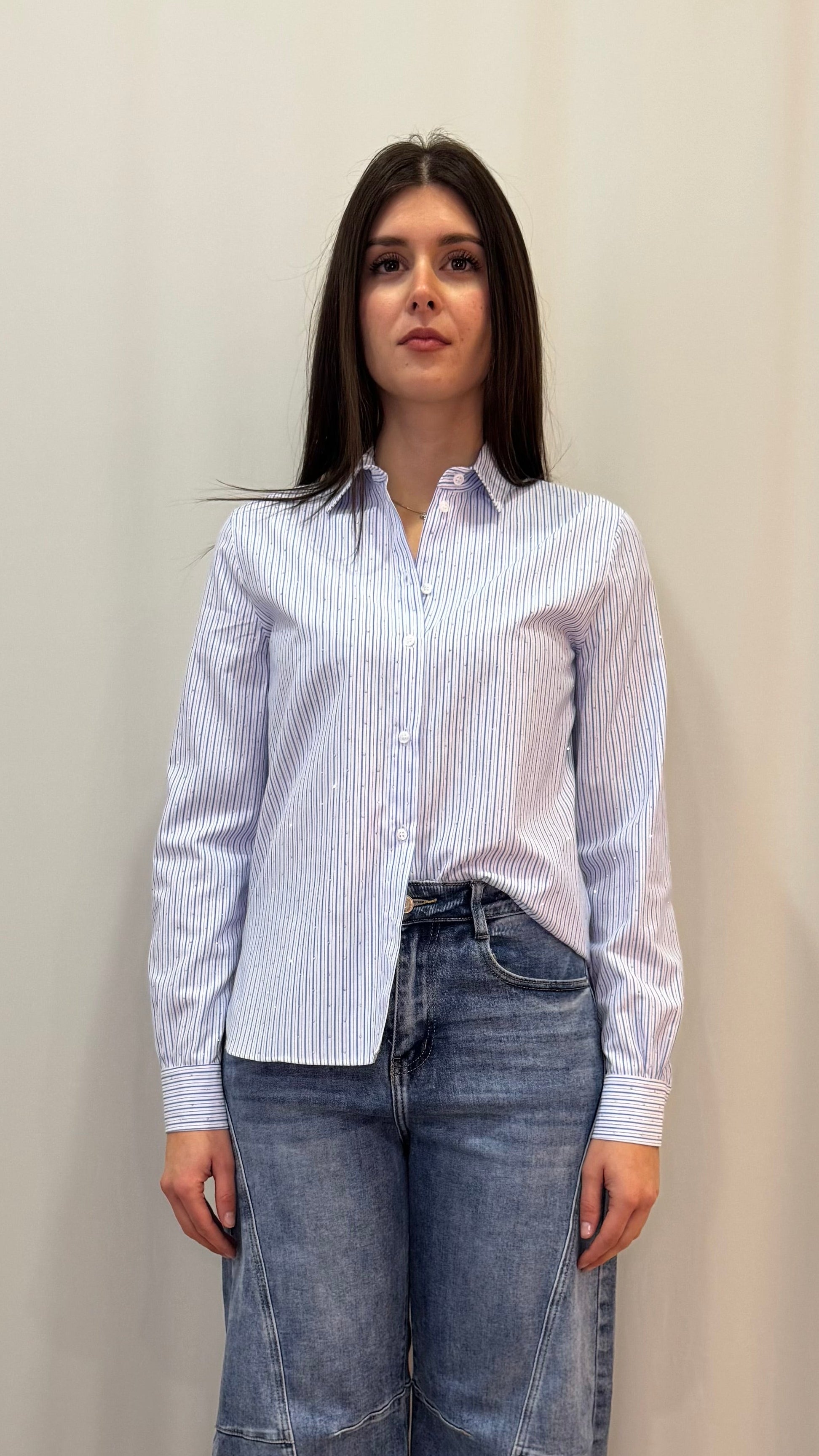 CAMICIA RIGHE CON PUNTI LUCE