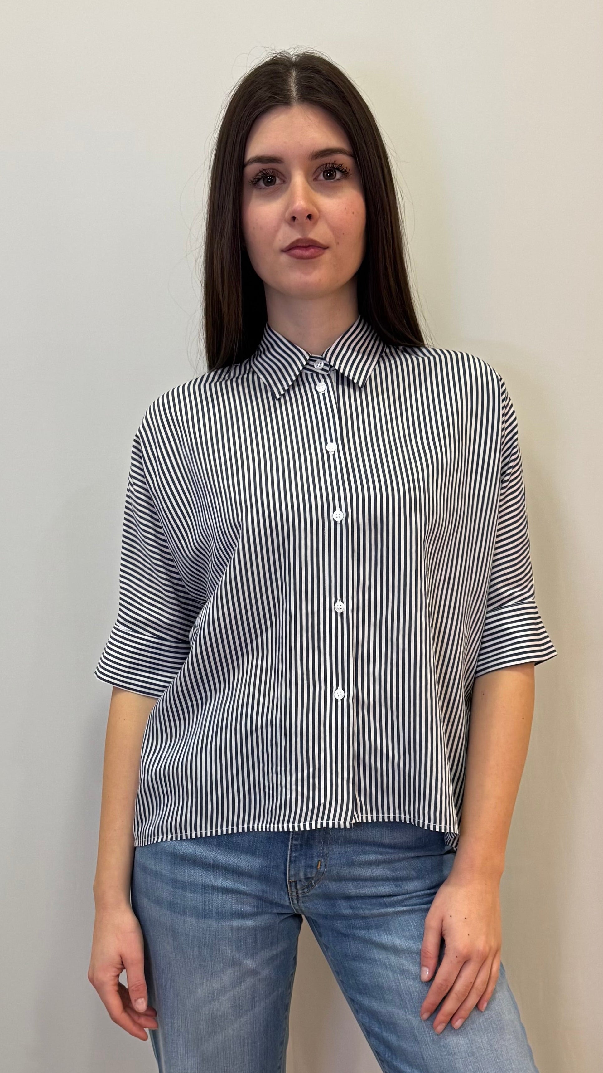 CAMICIA RIGATA MANICA CORTA