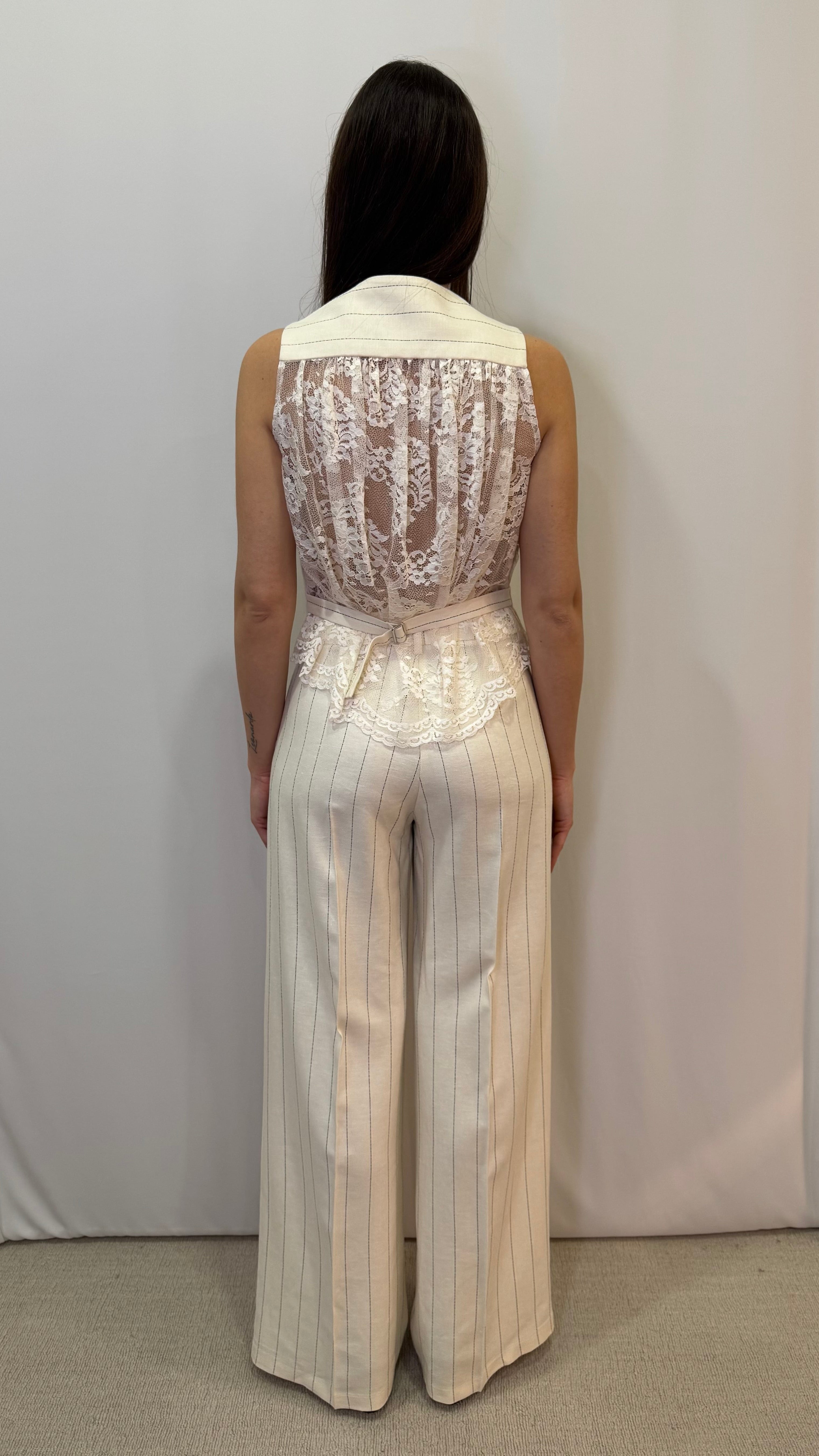 PANTALONE LARGO RIGATO