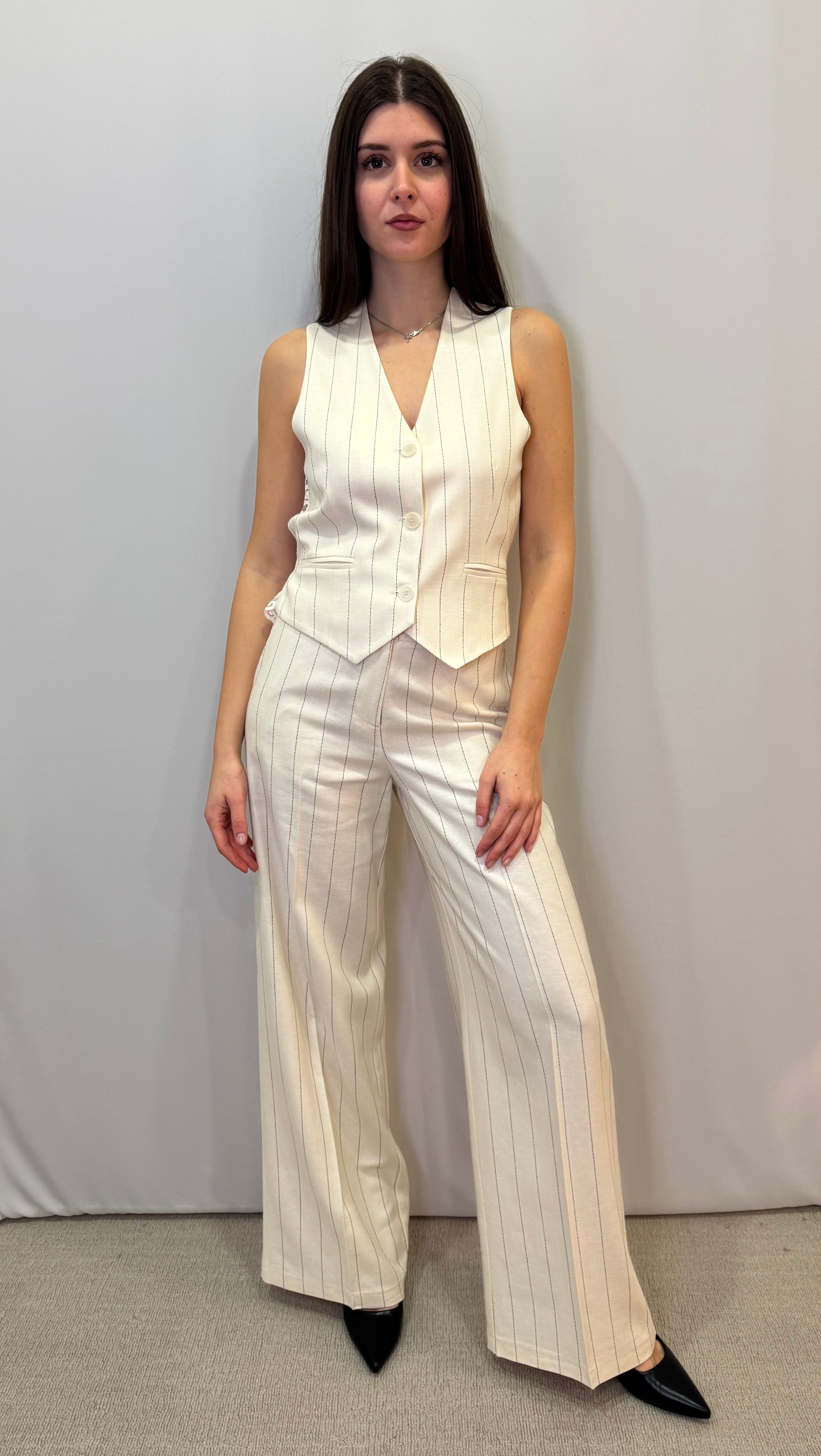 PANTALONE LARGO RIGATO