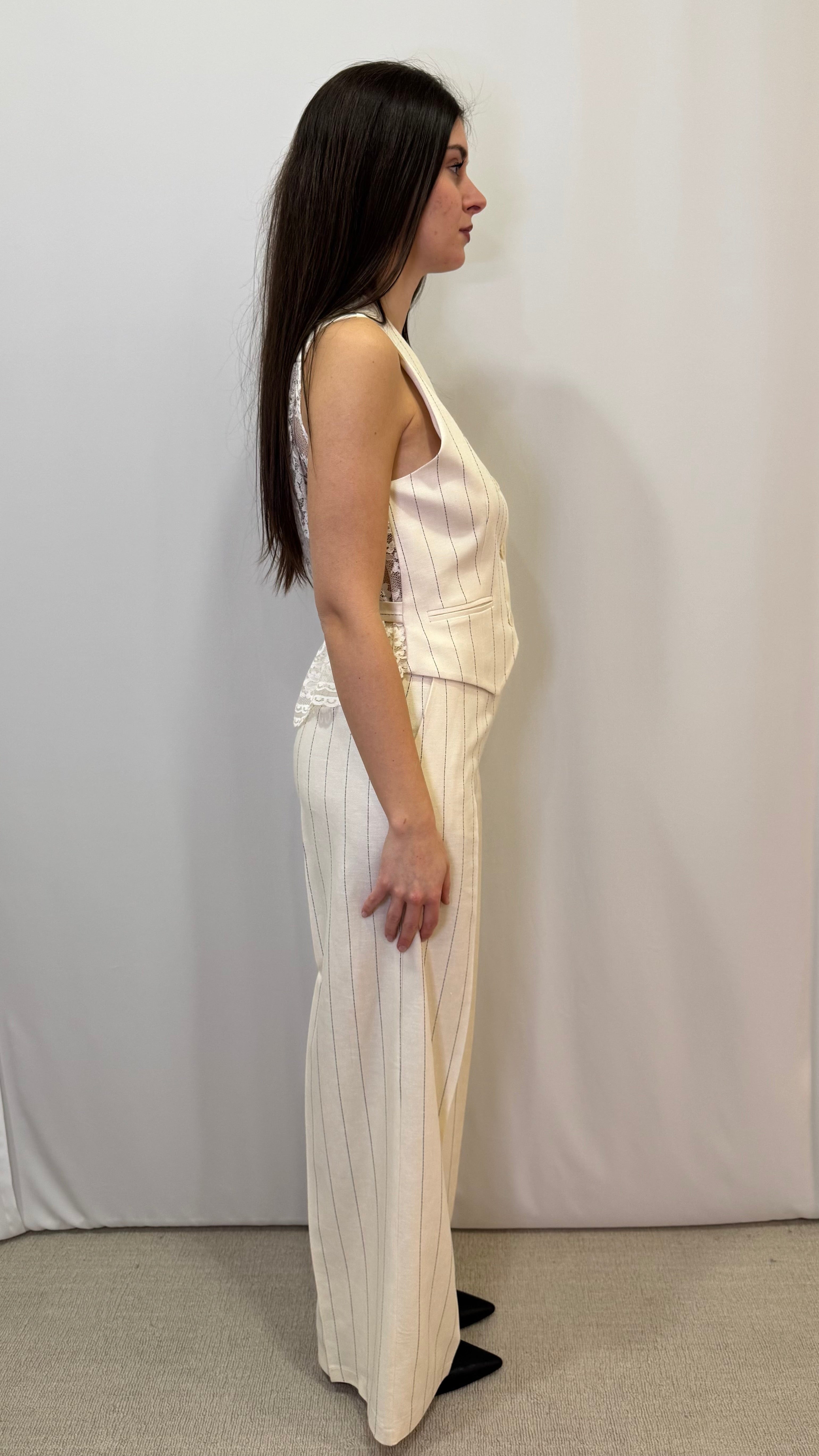 PANTALONE LARGO RIGATO