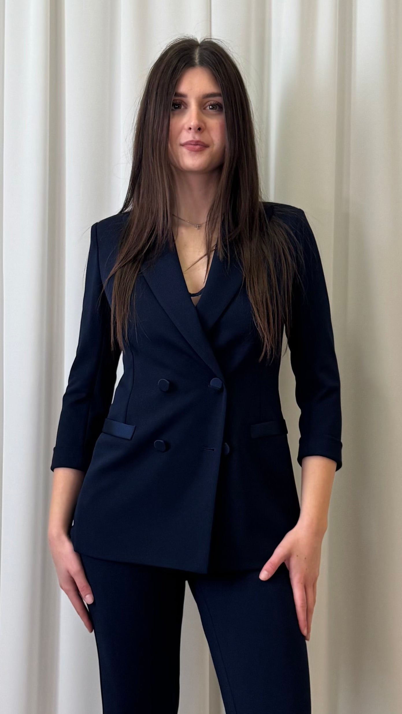 BLAZER CON PROFILI SATIN