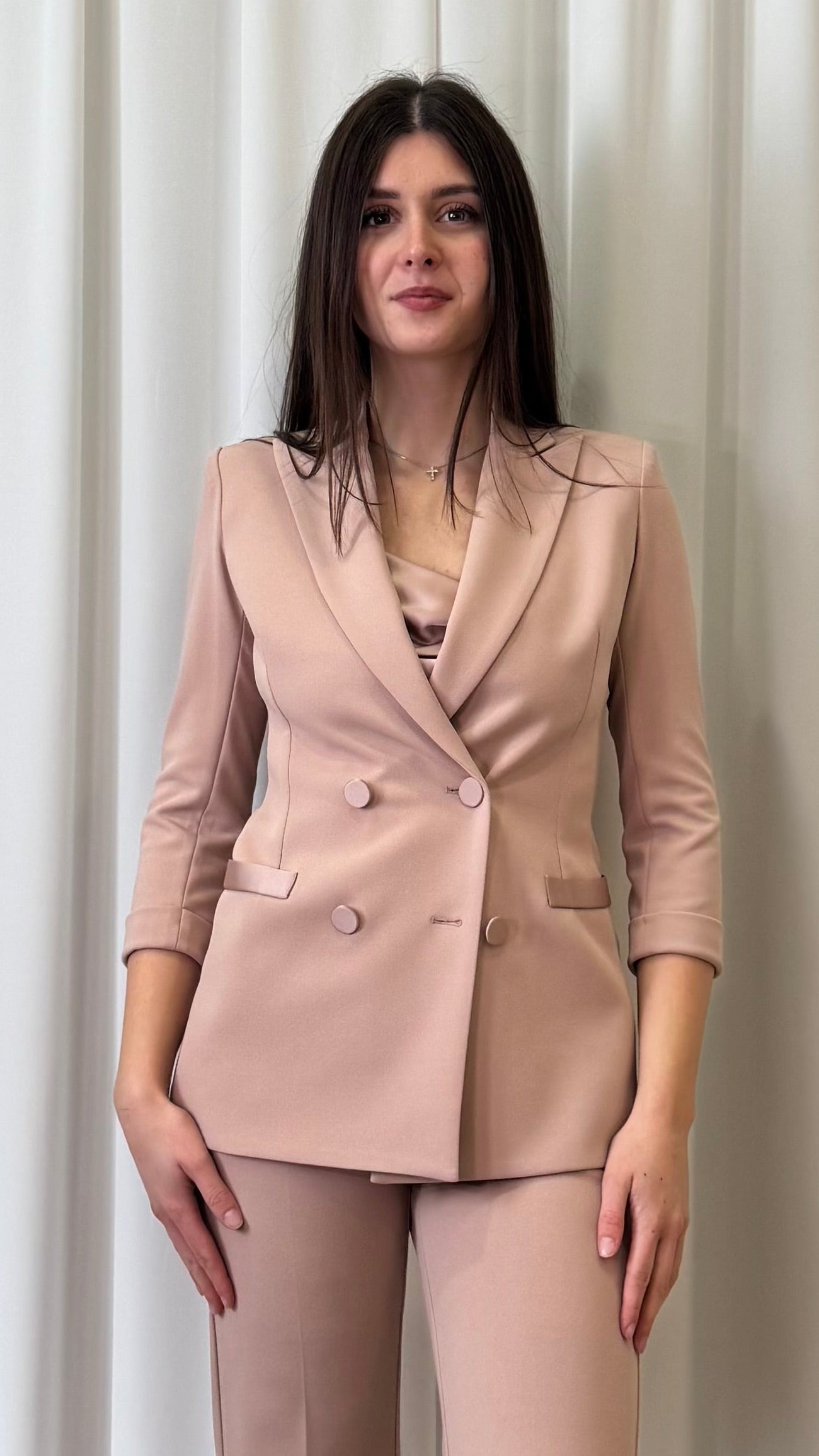 BLAZER CON PROFILI SATIN