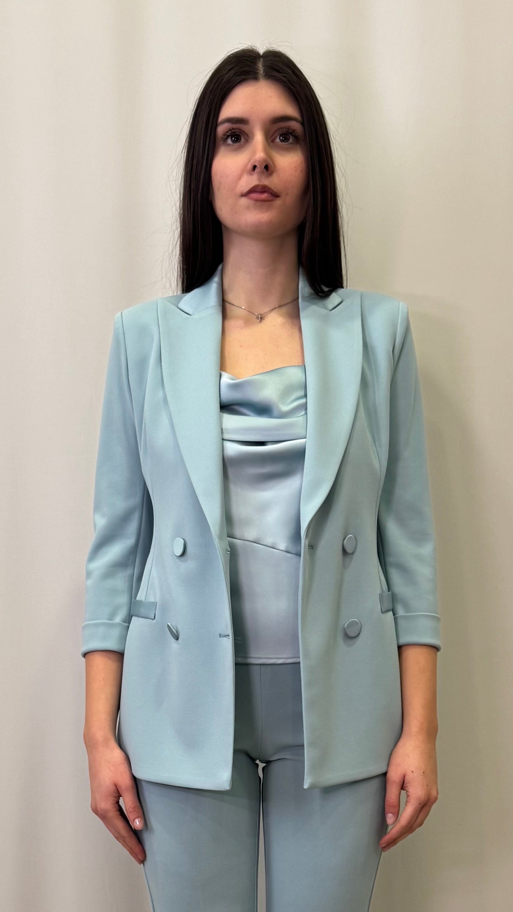 BLAZER CON PROFILI SATIN