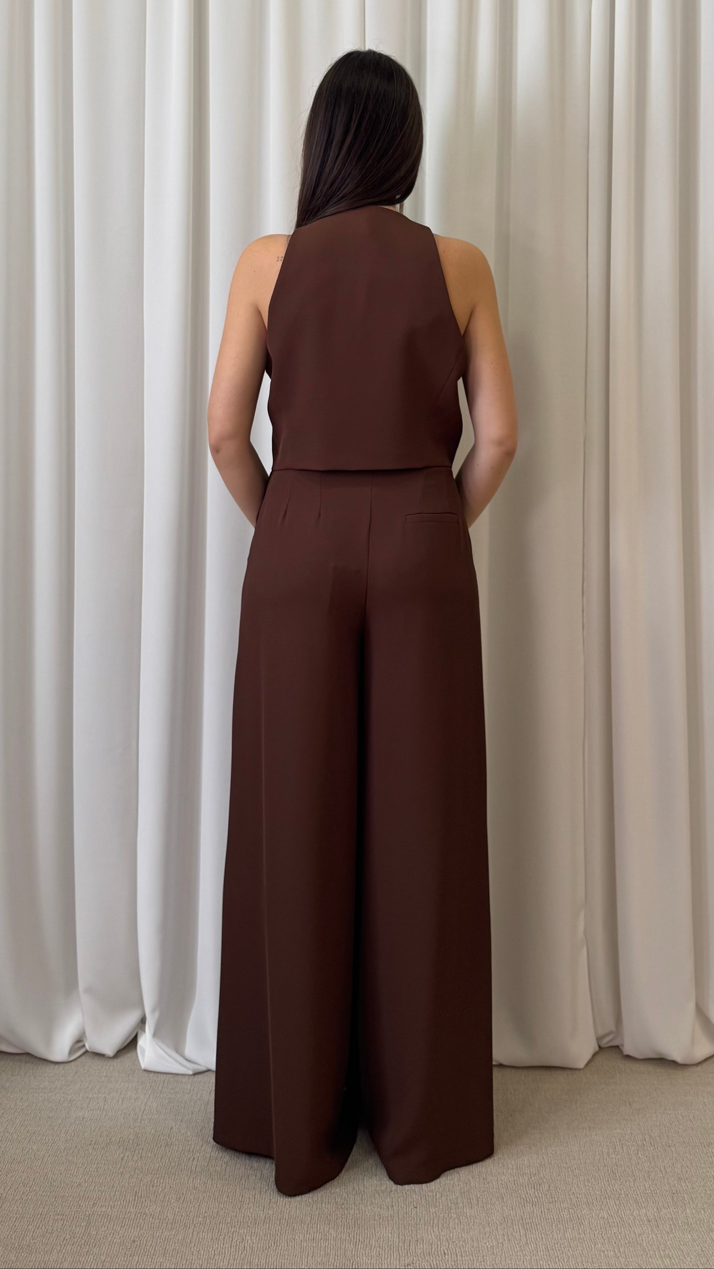 PANTALONE PALAZZO CON CINTURA