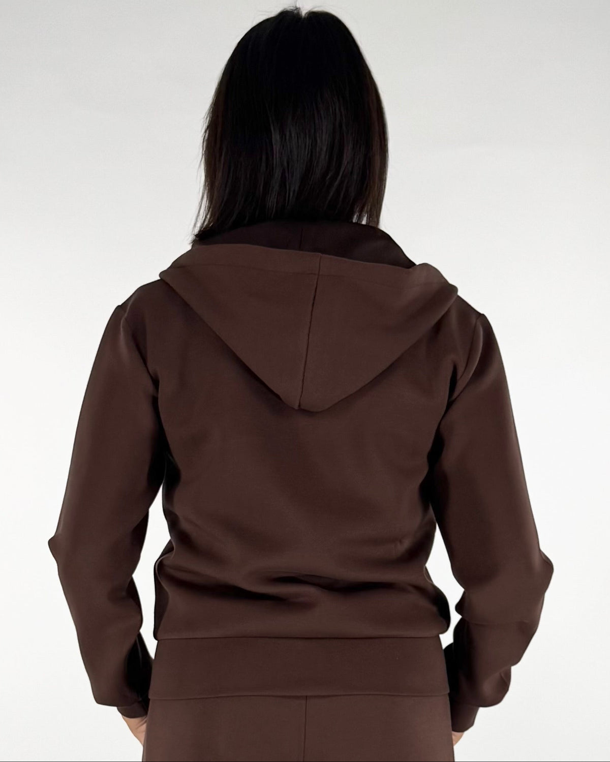 FELPA CON CAPPUCCIO E ZIP