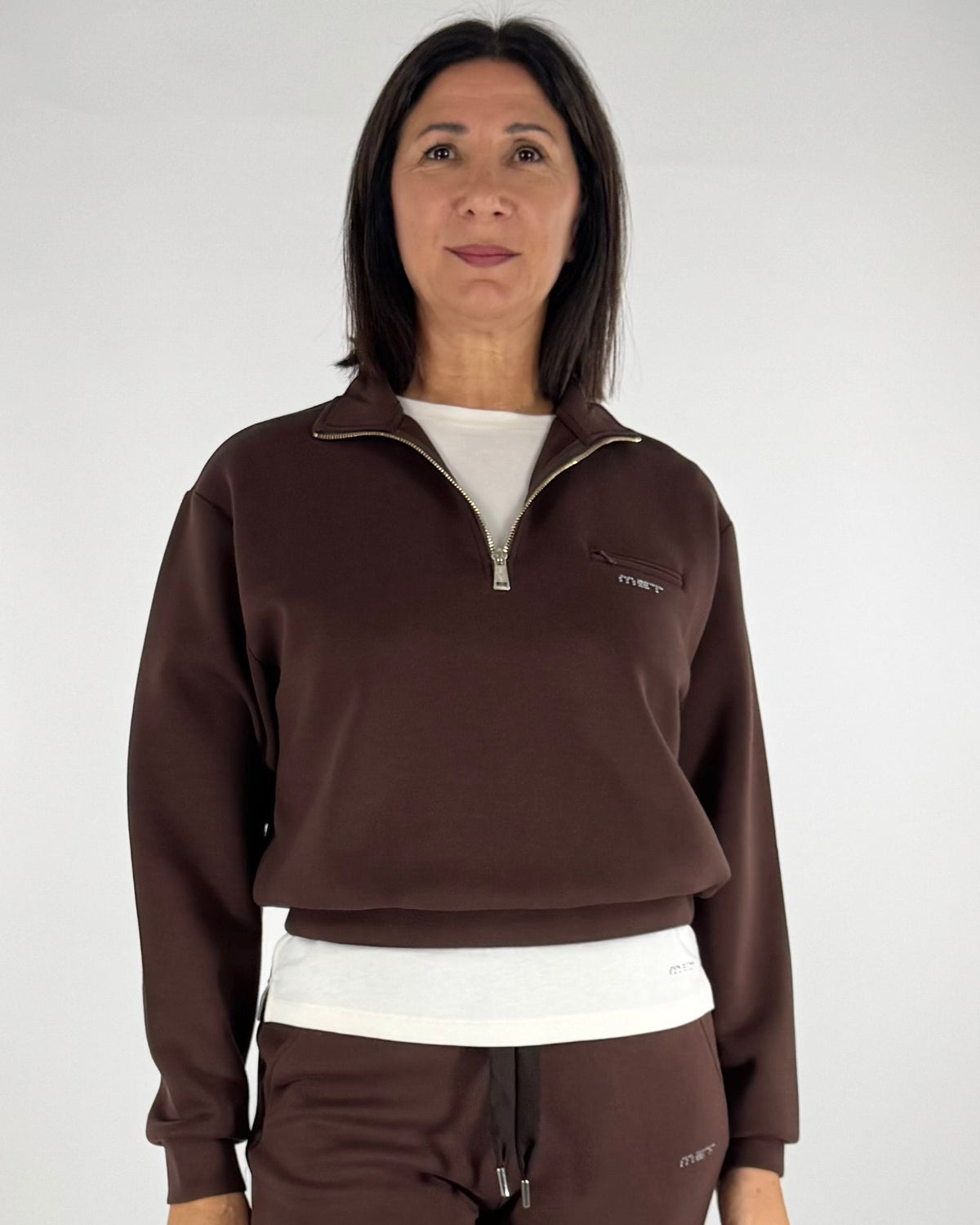 FELPA CON ZIP CORTA
