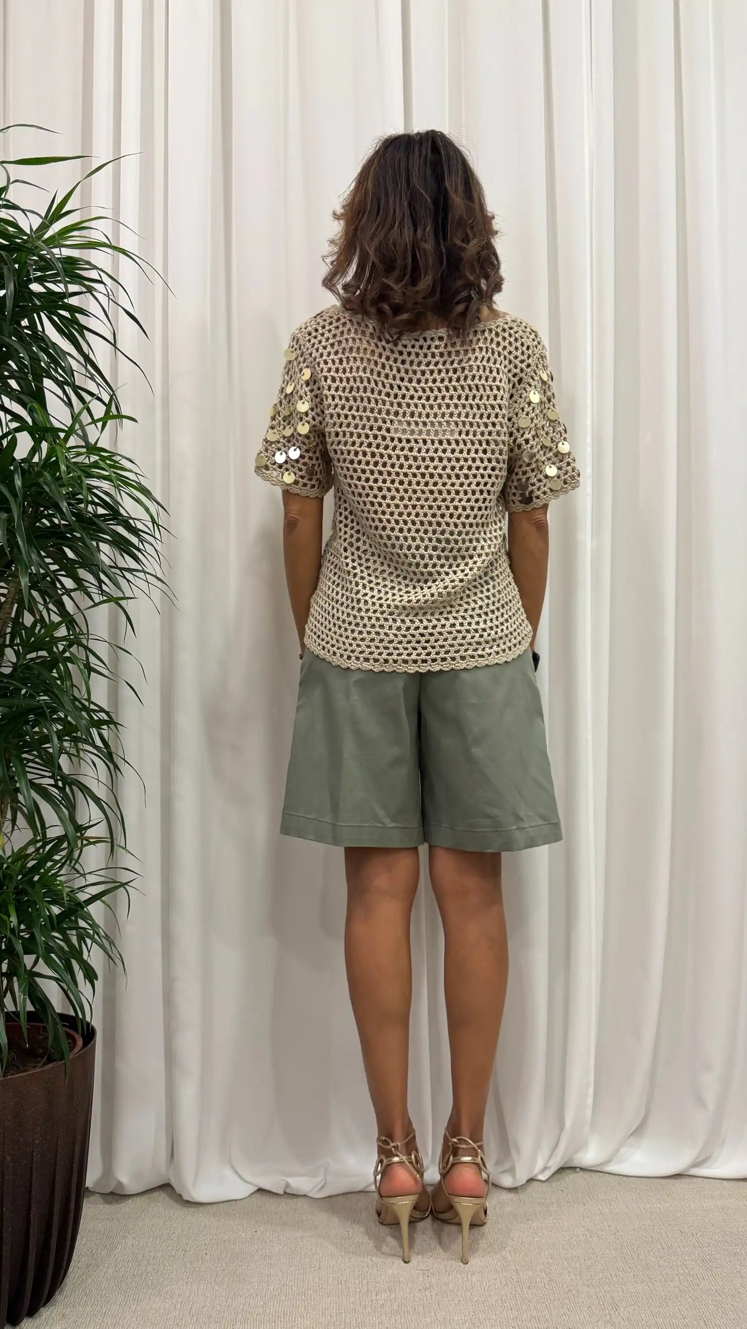 TOP CROCHET CON PAILLETTES