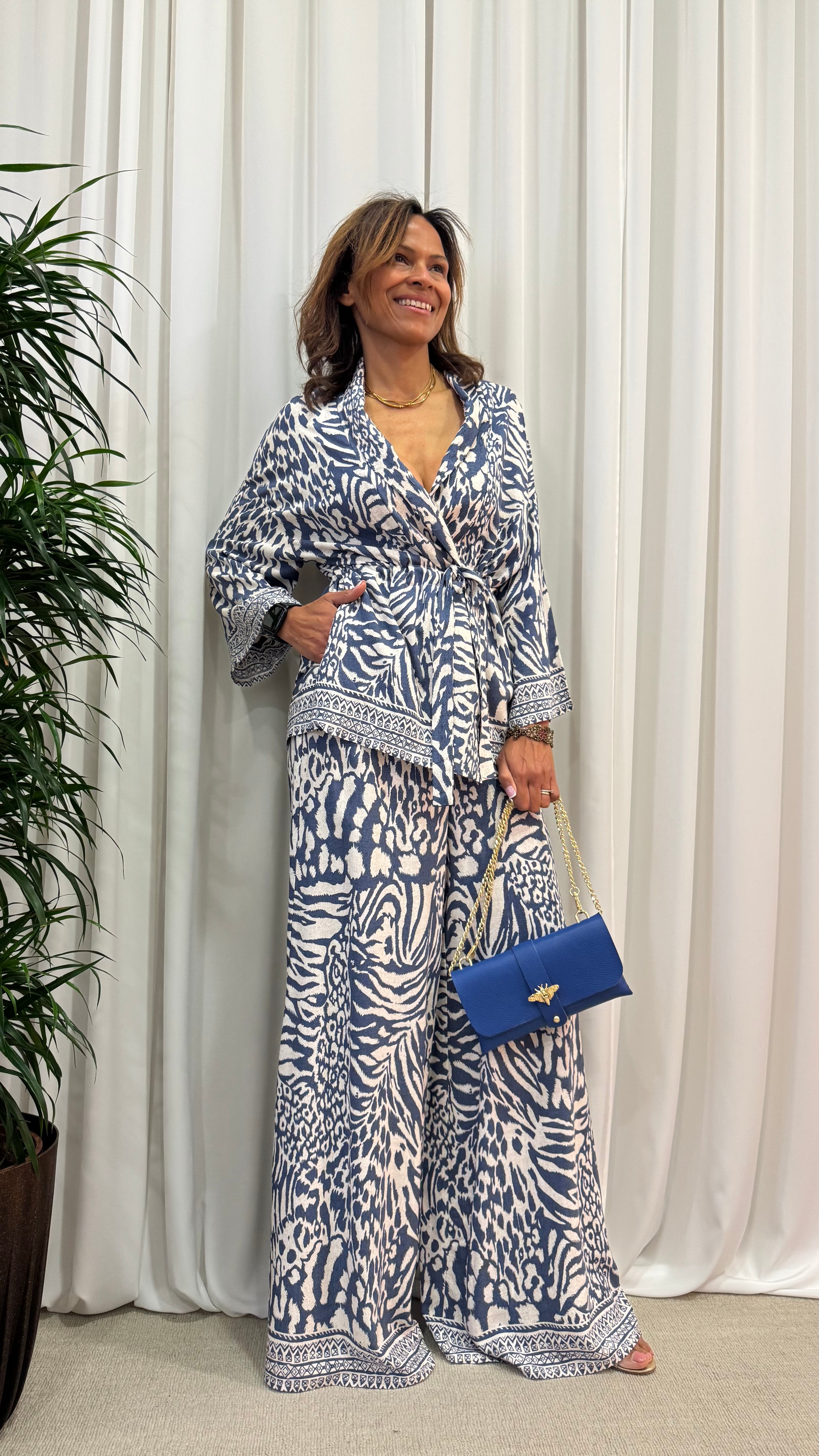 ETHNIC PRINT KIMONO JACKET 
