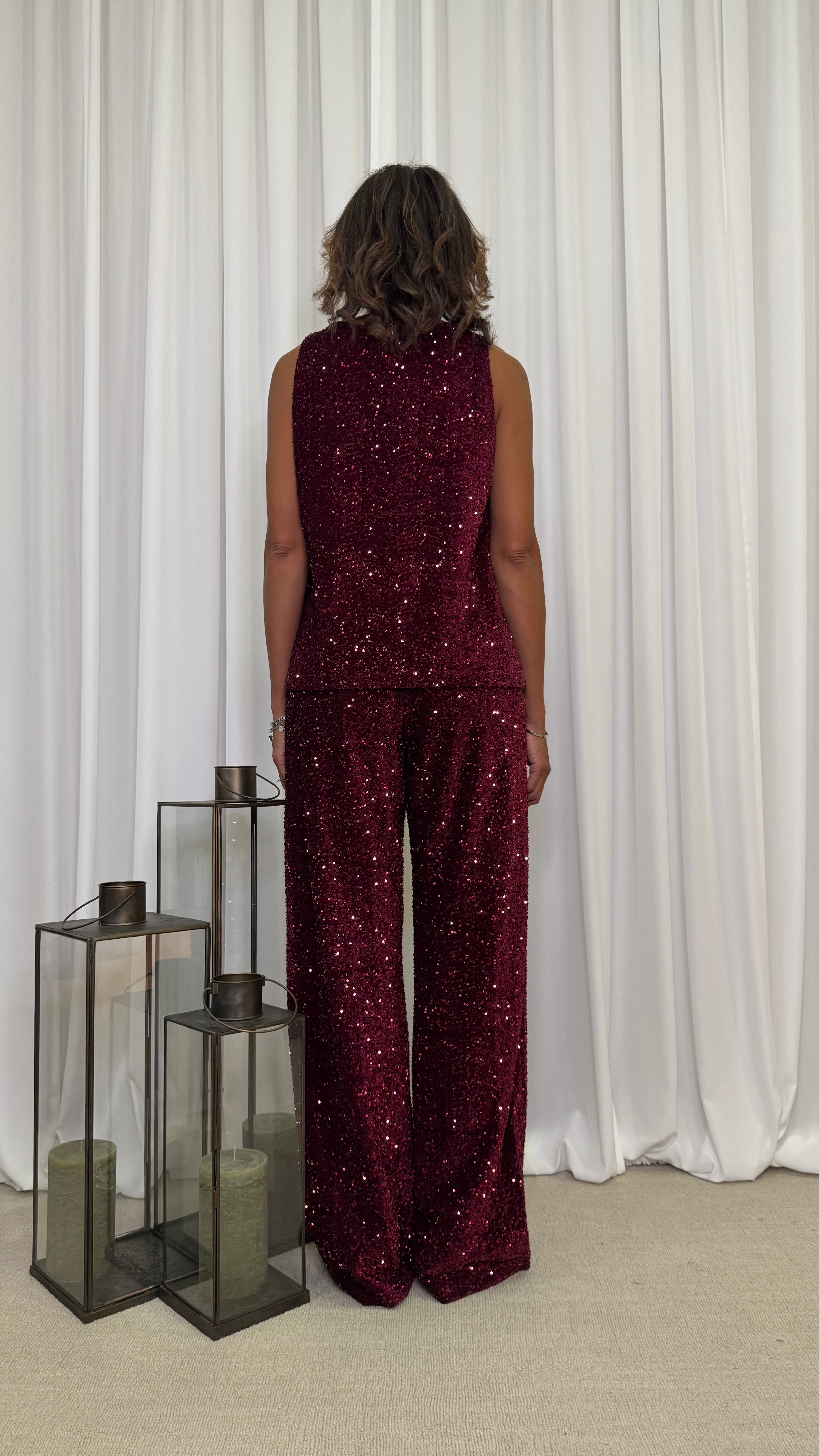 SEQUINED TROUSERS